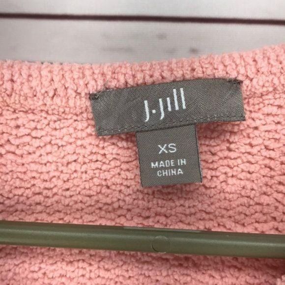 J. Jill Coral Pullover soft XS pink button sweater - Picture 5 of 6